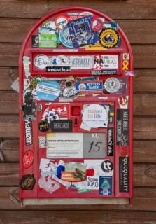 Stickered mailbox