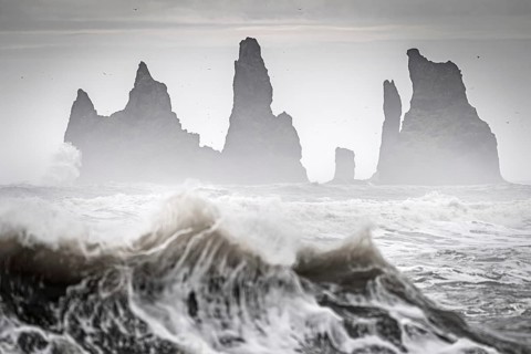 Storm with strong surf