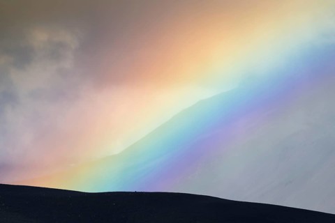 Rainbow and clouds
