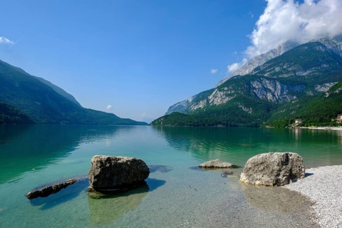 Molveno with Lake Molveno