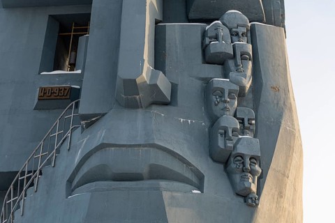 Mask of Sorrow commemorating the many prisoners who suffered and died in the Gulag prison camps