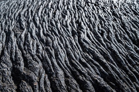 Solidified lava