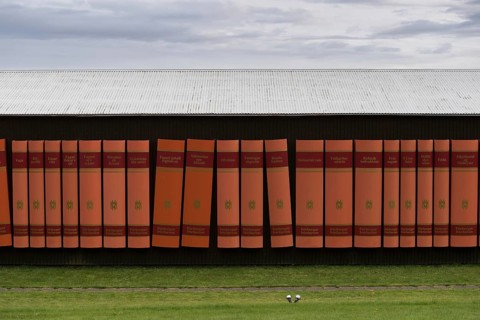 Cultural centre and museum in the form of a bookcase
