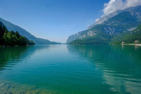Molveno with Molveno lake