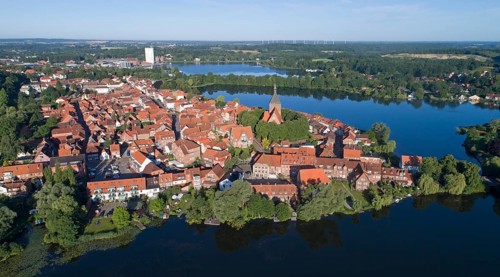Aerial view of the old town