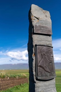 Monument to the Icelandic poet Gisli Konraosson