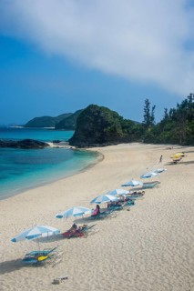 Sun shades on Furuzamami Beach