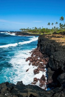 Rocky south coast near the Alofaaga blowholes on the south of SavaiÂ´i