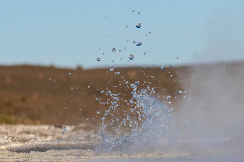 Spouting water