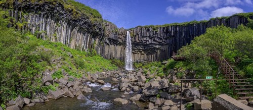 Svartifoss with viewing platform