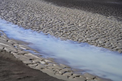 Water Sand structures at the edge of the Eldhraun lava field