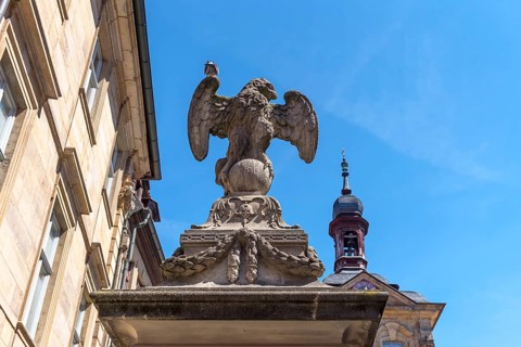 Eagle figure on a drinking water fountain
