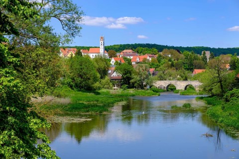 River Woernitz and old town