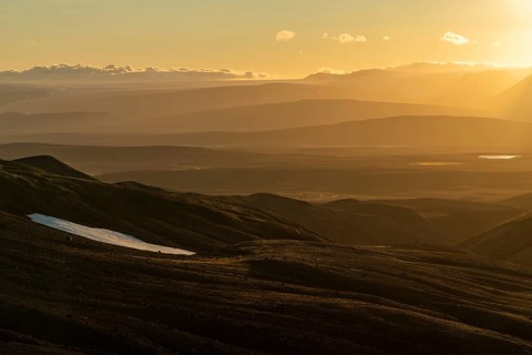 View from Kerlingarfjoell towards Langjoekull