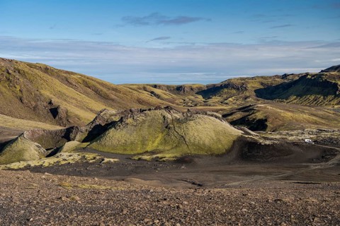 Moss-covered Laki crater or Lakagigar