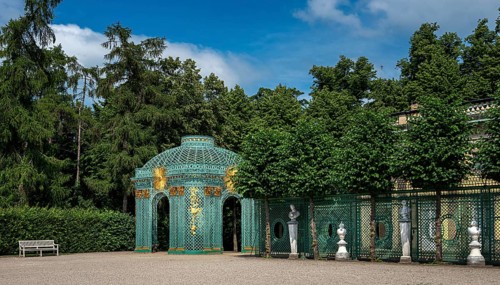 Western lattice pavilion at Sanssouci Palace in Potsdam