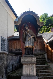 Statue of St. John Nepomuk at the Stiftsmuehle in the Old Town
