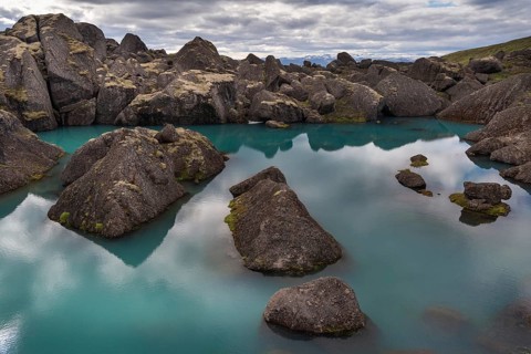 Turquoise water basin