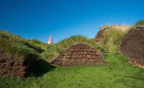 Grass sod houses