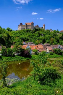 River Woernitz and Harburg Castle