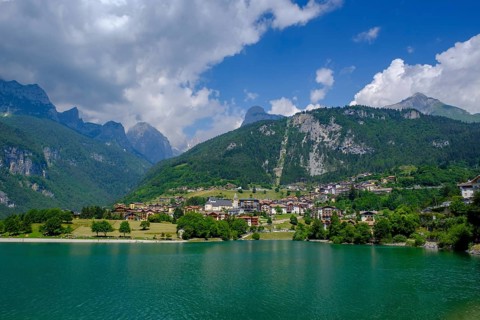 Molveno with Lake Molveno