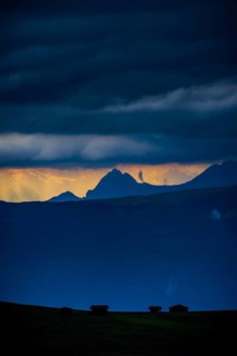 Light atmosphere after a thunderstorm with view of the peaks of the Roteck (3.337 mtr./left) and the Hochwilde (3.602 mtr./right)