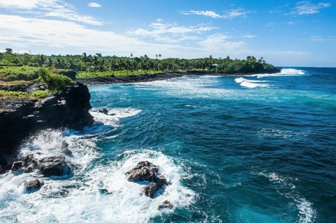 Rocky south coast near the Alofaaga blowholes on the south of SavaiÂ´i