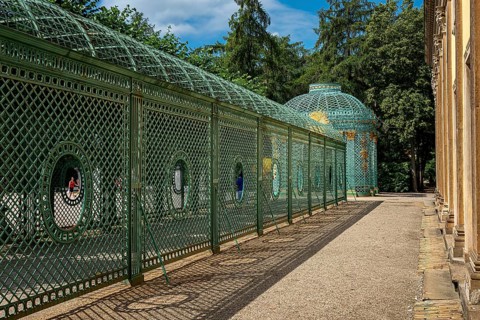 Western lattice pavilion at Sanssouci Palace in Potsdam