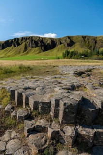 Glacier-carved basalt columns