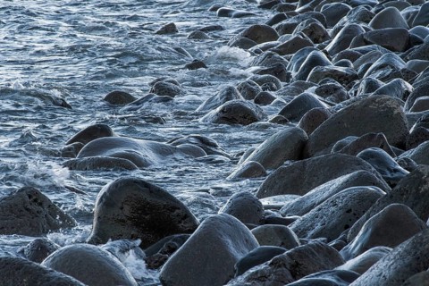 Black stones