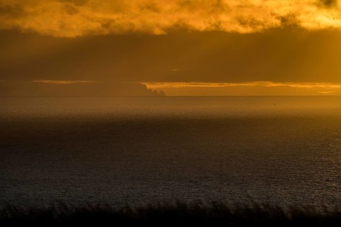 Coast of Strandir at sunset