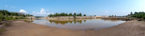 Post-mining landscape panorama