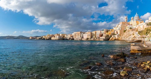 Coast and city view