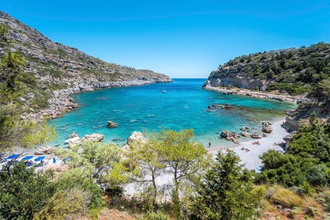 Beach and turquoise waters