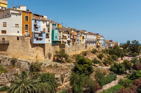Colorful hanging houses