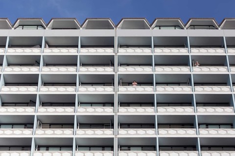 High-rise building with holiday flats