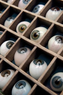 Artificial glass eyes