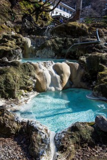 Beautiful hot water pools