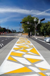 Painted Pedestrain crossing