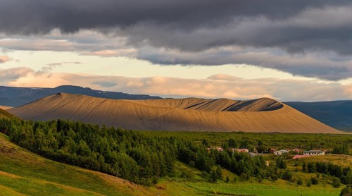 Ash crater Hverfjall im