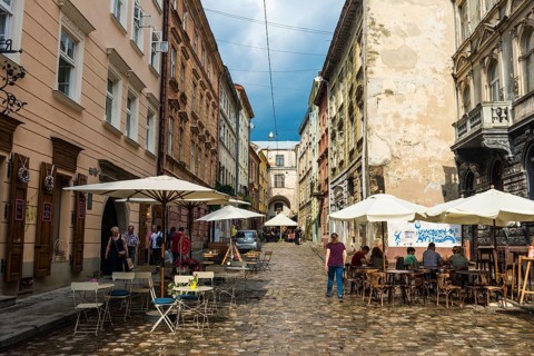 Historic heart of the Unesco sight the town Lviv