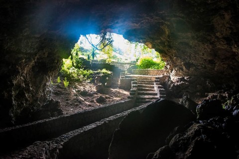 Cave system in the Virunga National Park