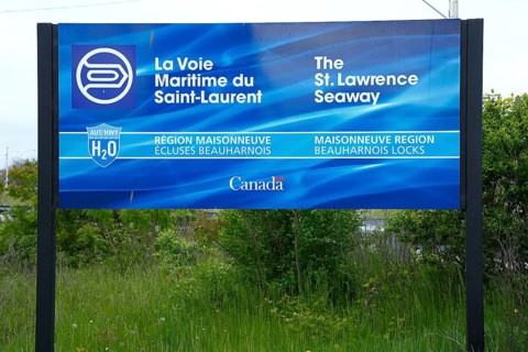 Sign of Saint Lawrence Seaway locks