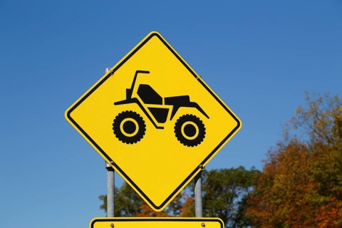 Sign for ATV crossings