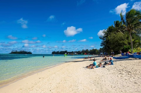 White sand beach and turquoise waters