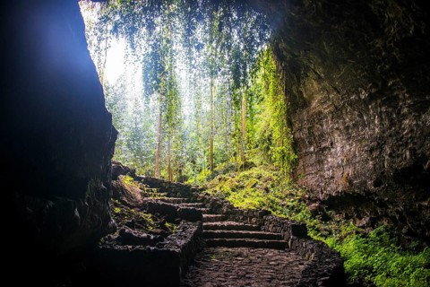 Cave system in the Virunga National Park