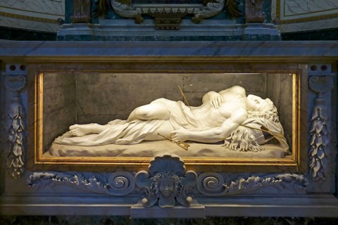 Marble sculpture Saint Sebastian