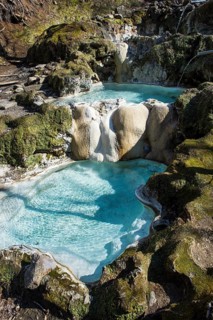 Beautiful hot water pools