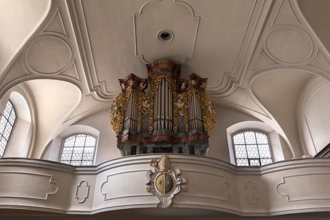 Organ loft in the Sankt Johann Church