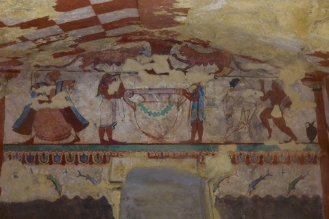 Tomba delle Leonesse Tomb of the Lionesses with frescoes from c. 530 BC